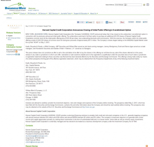 HarvestCapitalCredit