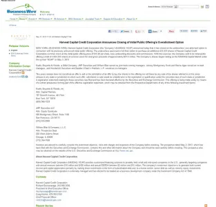 HarvestCapitalCredit